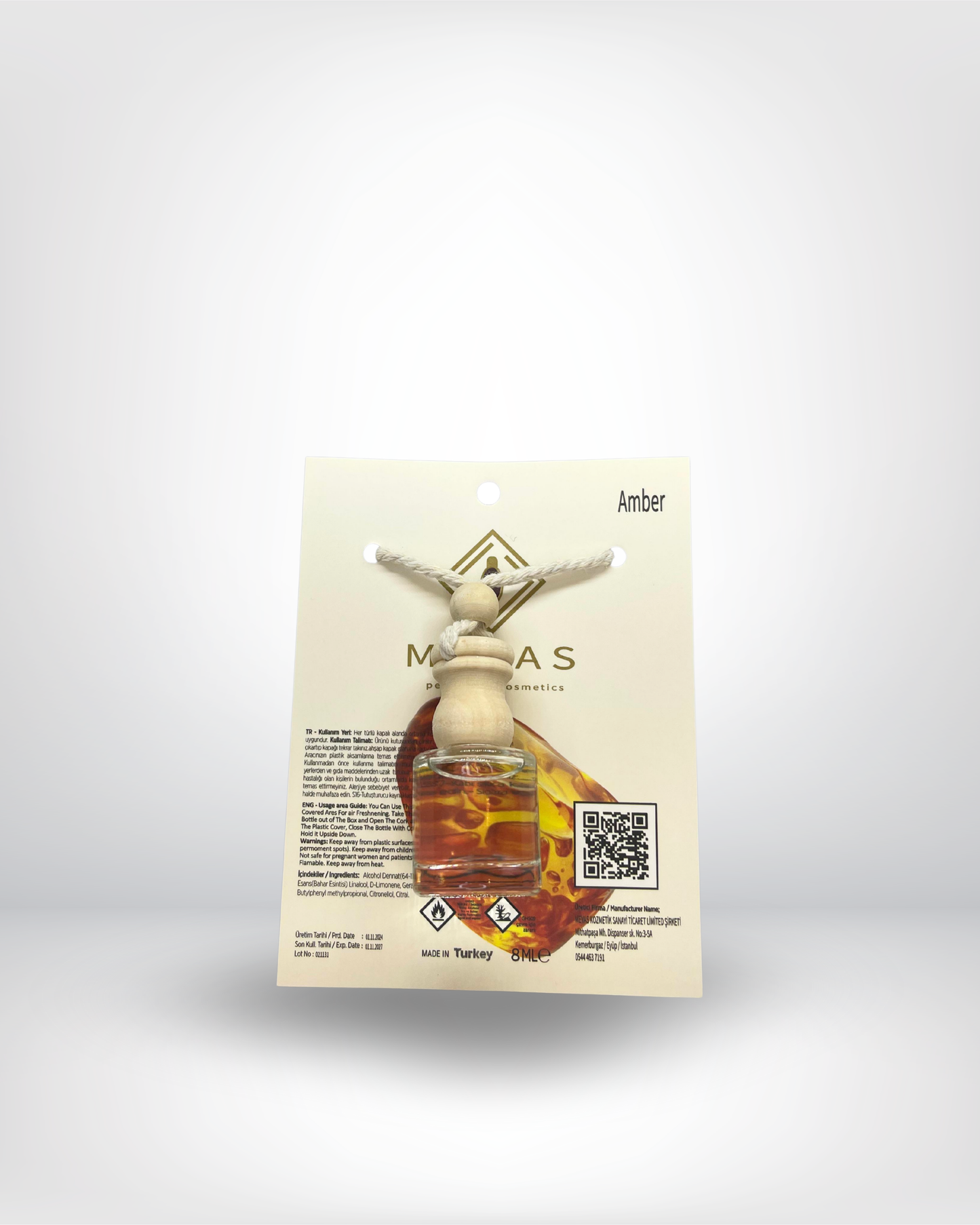 MEVAS Araba Kokusu Amber 8ml