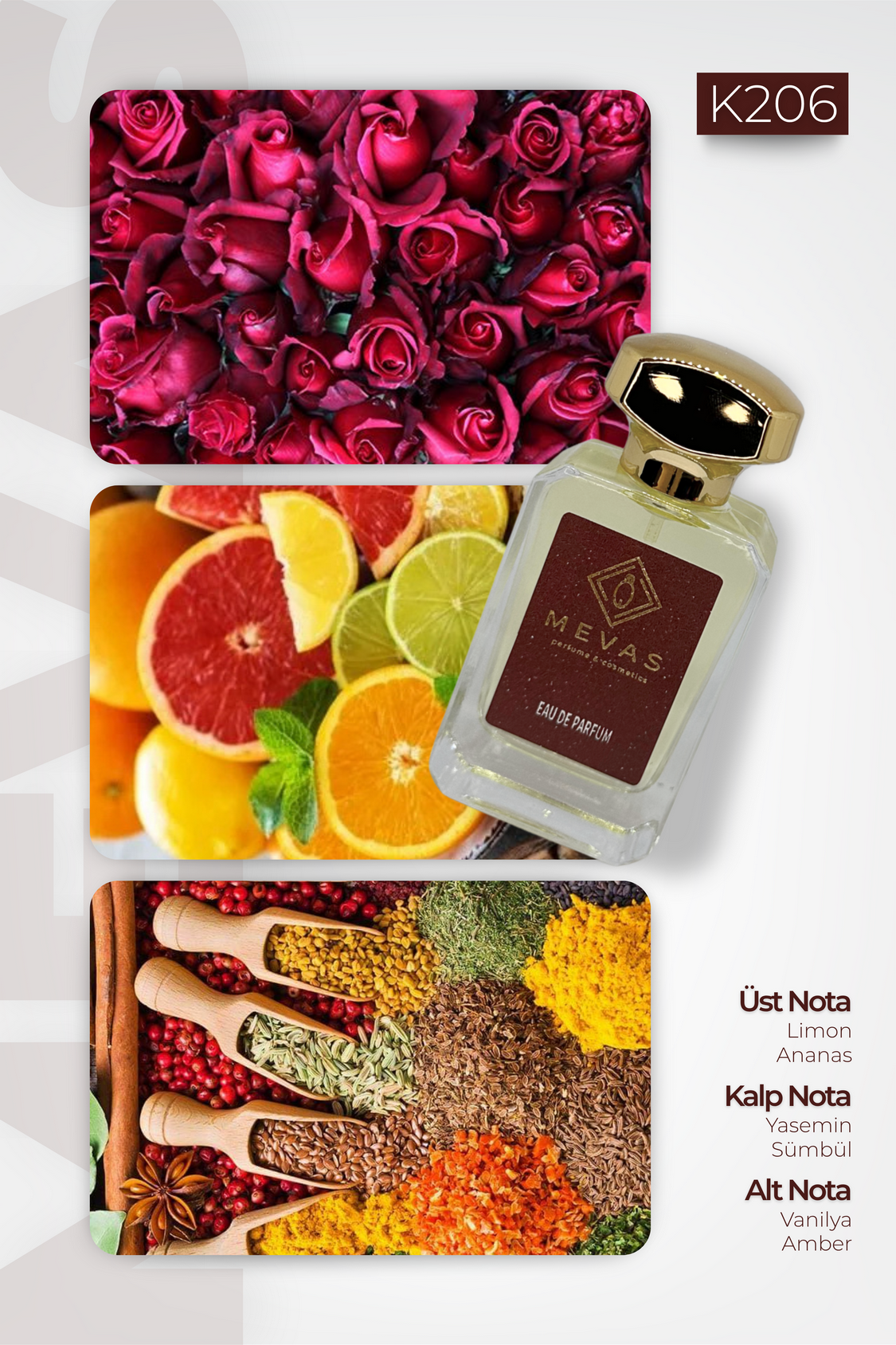 MEVAS K206 Kadın Parfüm 50ml EDP